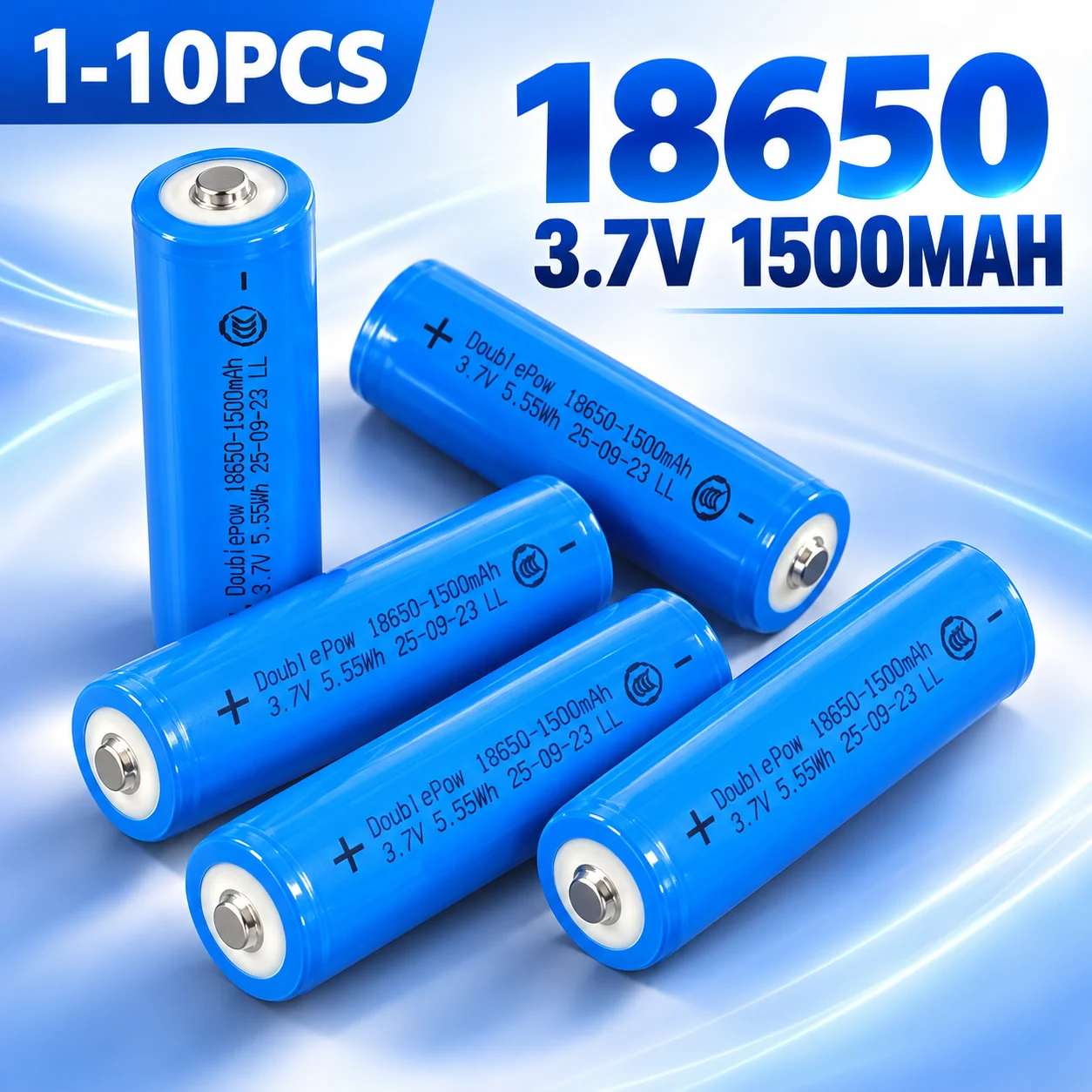 18650 1500mAh 3.7V Rechargeable Lithium Battery Cell Pack 1-10PCS For Shaver Speaker Massager Spray Beauty Instrument Mouse