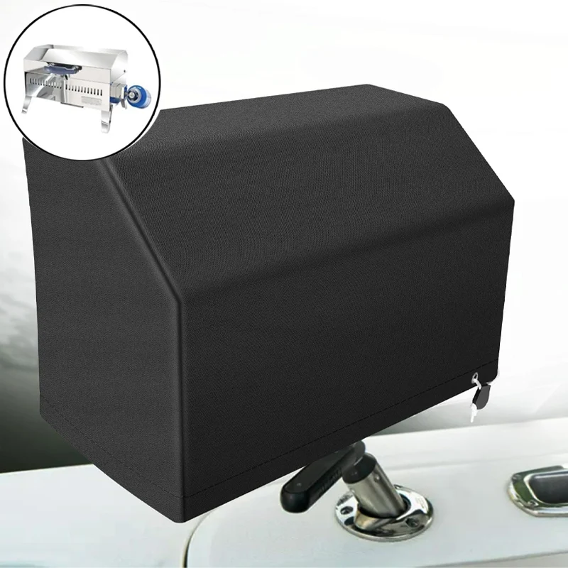 Boat Gill Cover for Magma Marine Rectangular Grill, BBQ Gill Cover, Waterproof, for 9' X 18' Grill, Black