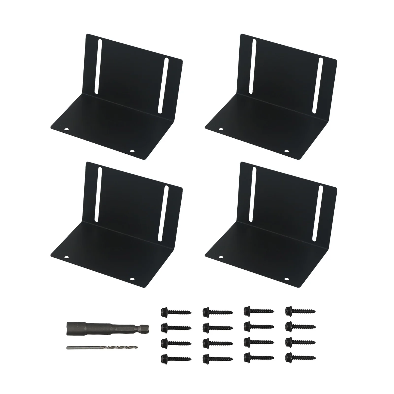 

2/4 Set Metal Column Protective Covers Adjustable Post Protectors Metal Post Protection Kits For Mailboxes/fences/deck Railings