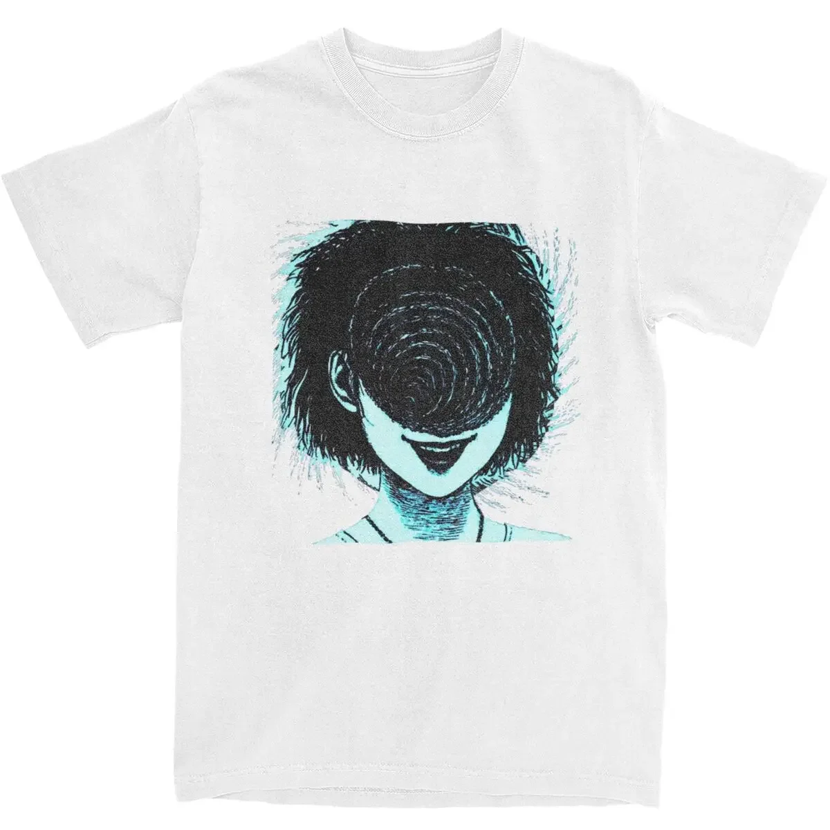 Horror Japan Anime T-Shirt Men Junjis Itos Uzumaki Manga Cotton T-Shirts O Neck Harajuku Tee Shirt Casual Plus Size Clothes