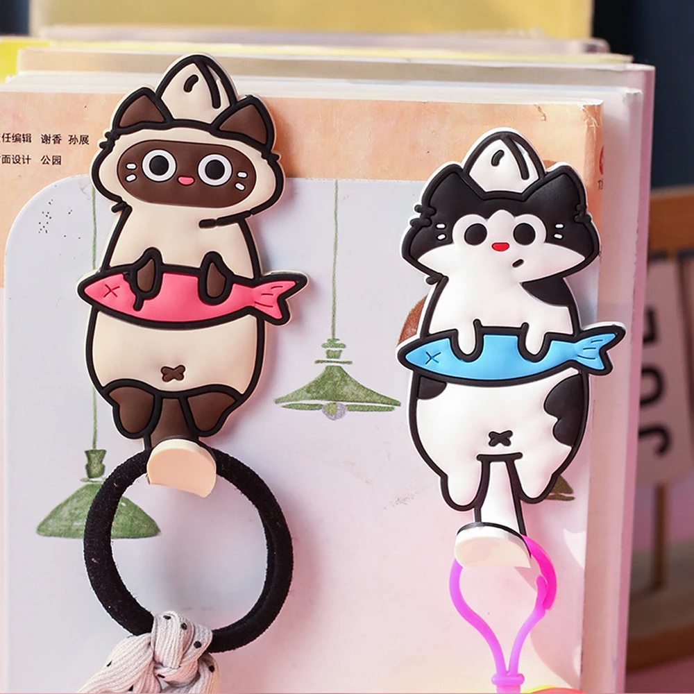 Cute Cats Tail Magnetic Refrigerator Sticker Hook, Bendable Tail Magnetic Hooks, DIY Home Refrigerator Decoration Hooks