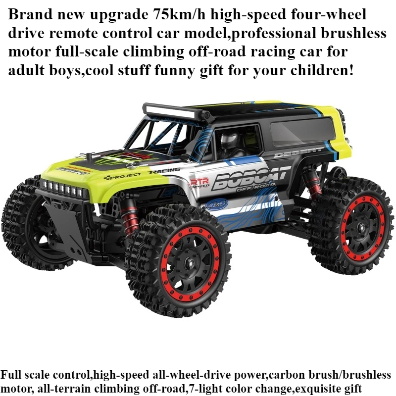 

Cool Stuff Funny Gift-Kawaii 75km/h High-speed 4WD Rc Truck,1:16 Full Scale Brushless Off-road Rc Cars for Adults,Toys for Kids
