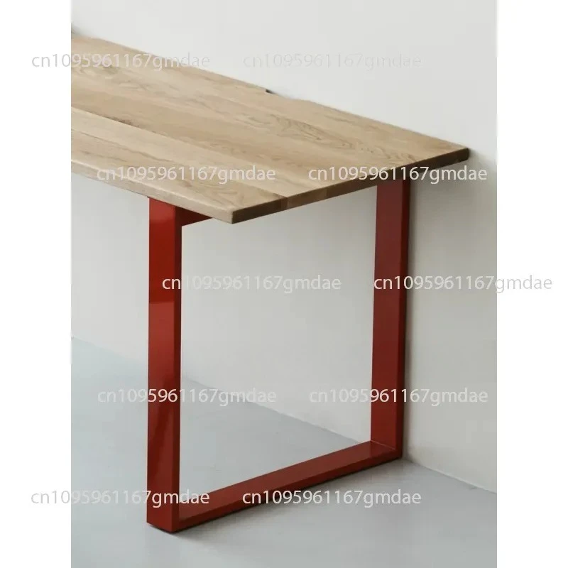 Table legs Bauhaus red stainless steel table legs mouth bracket computer desk feet minimalist office desk feet
