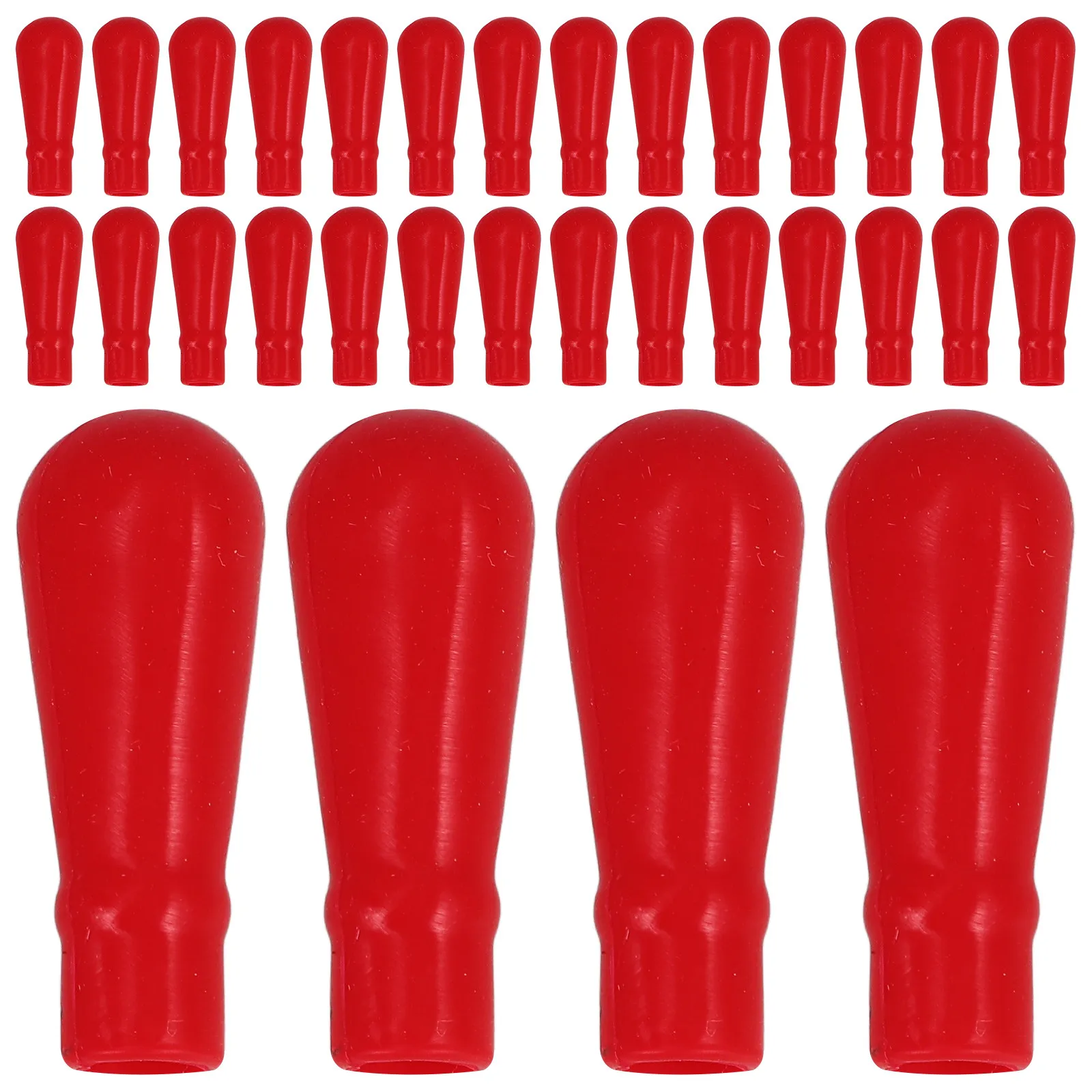 50Pcs Red Silicone Sealed Pipette Caps Leakproof Easy Install Remove Clean for Lab Droppers Eyedropper Bulb Tips Graduated
