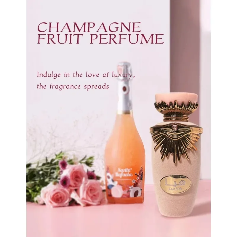 100ml perfumes árabes femininos originais de alta qualidade com fragrância de presente notas de frutas rosa em premium corpo respingo sentido luxo