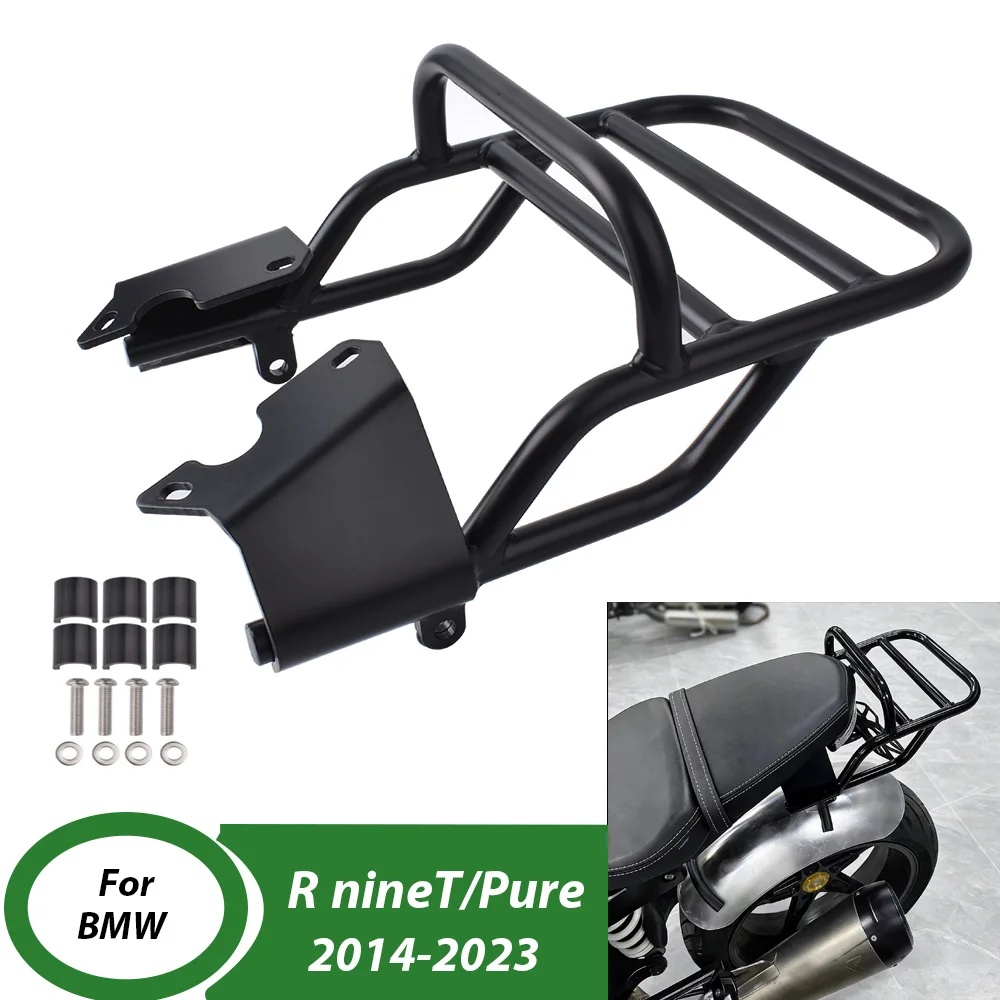  Motorcycle Rear Luggage Rack For BMW RnineT 2014-2023 2022 R nineT Top Case Carrier Passenger Handle Grip Accessories