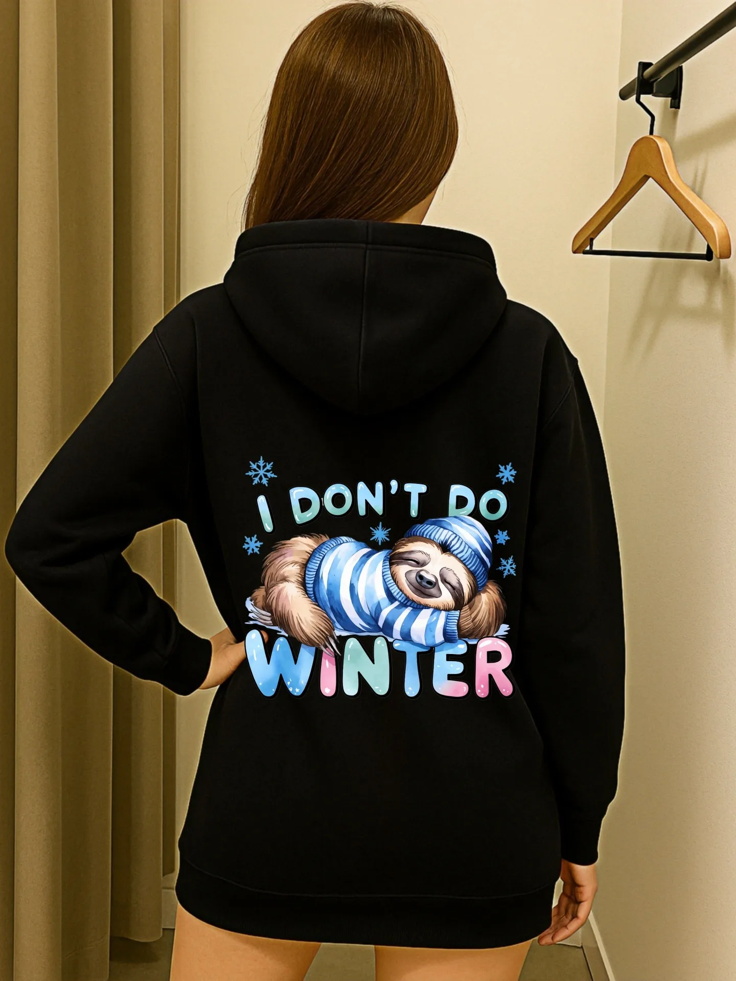 هوديي أساسي مطبوع عليه رسومات Happy New Year، نمط جمالي كاجوال، قماش ناعم، ملابس يومية غير رسمية، للمراهقين #2