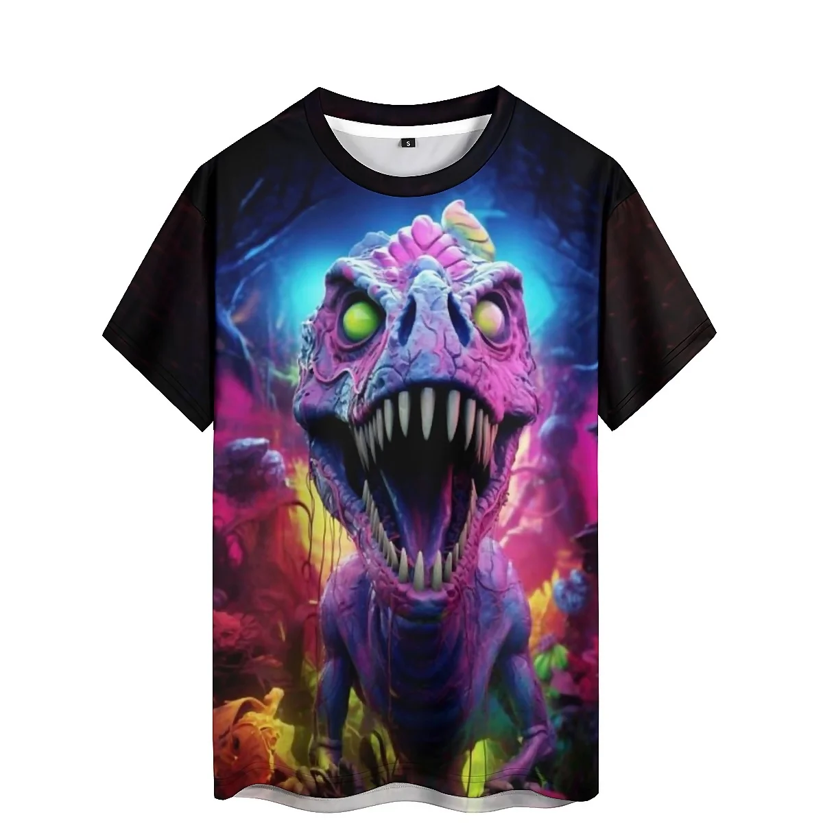 

Men's Loose Novelty Funny 3D Printed Short-Sleeve T-Shirt - Daily Outing, Printed Tee, Loose Fit