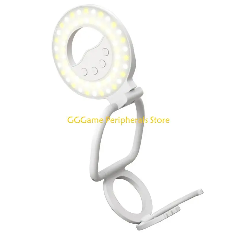 U55B recarregável selfie Vlog transmissão ao anéis luz luz magnética dobrável para telefone