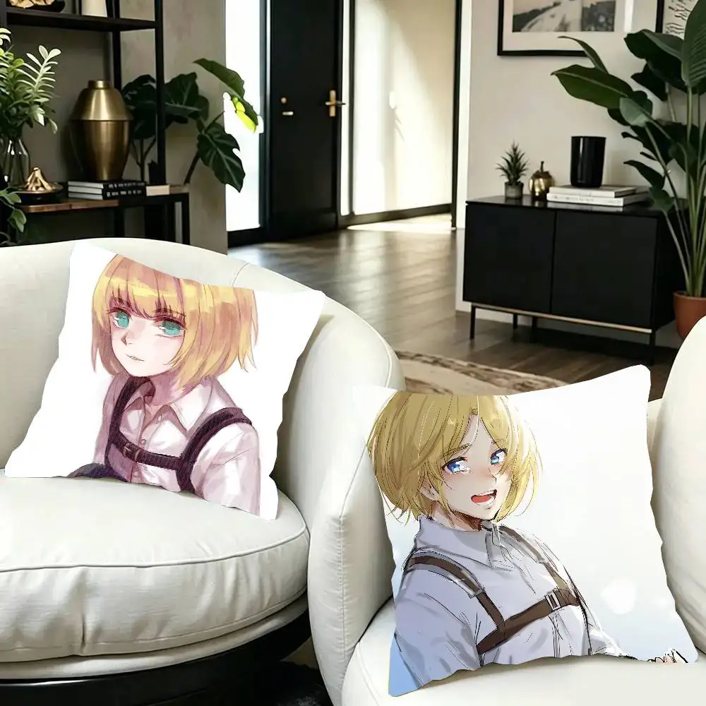 Armin Arlert Anime Attack On Titan Pillow Case Fashion Square Pillowcase Bedroom Sofa Room Ins Decoration Leisure