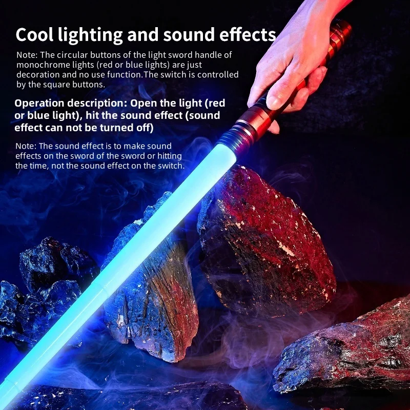 1-2PCS LED Leuchten Säbel Cosplay Bewegungsempfindliche Einziehbare Schwerter Hochzeit Liefert Kinder Weihnachten Party Gefälligkeiten – Detail 4