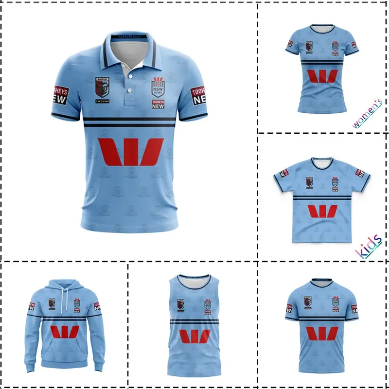 

Customization 2023 NSW Blues State Of Origin Home Rugby Jersey Kids - Women's - Men's Size: S-5XL（Print Custom Name Number）