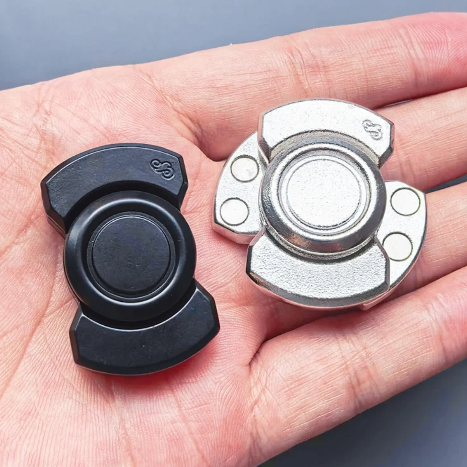3-in-1 Fidget Toys Spinner, Slider & Clicker Magnetic Metal Bearing for Super-Stable Rotation Stress Relief, Enhanced Focus
