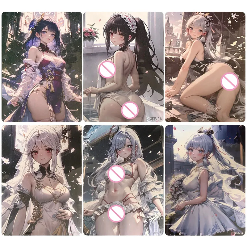 

Аниме История богини XP WR SSP карты Raiden Shogun Shenhe Ningguang Коллекционные карты Рождественские подарки на день рождения Детские игрушки