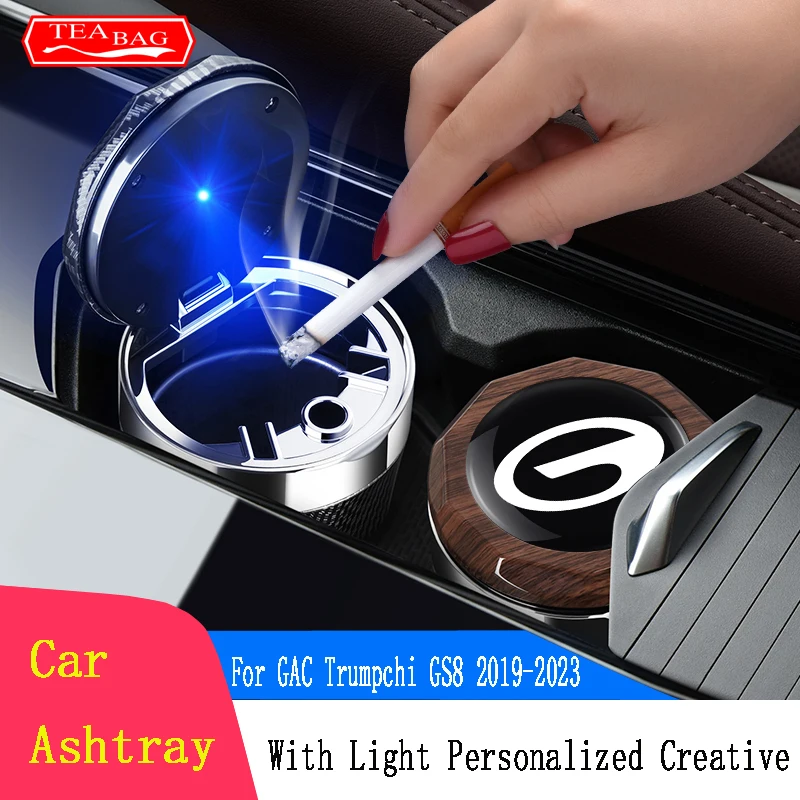 

Car Ashtray For Trumpchi GAC GS8 2019-2023 Portable Led Cars Cup Holder Auto Ashtray Cigarette Holder Box Interior Accessories