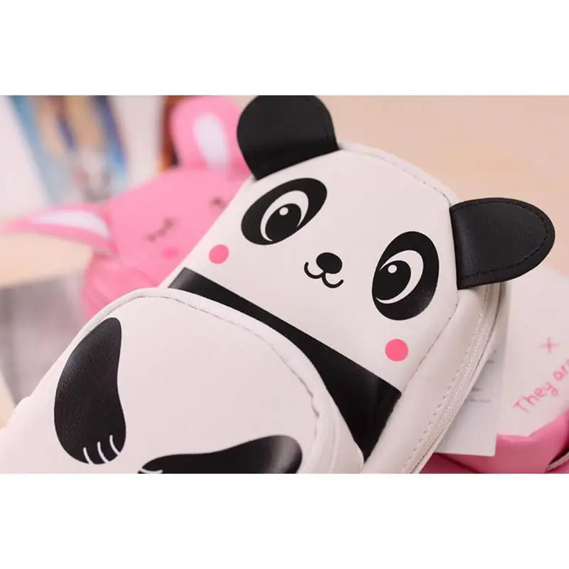 Imagem -03 - Desenhos Animados Panda Pencil Case Maquiagem Organização Bolsa com Compartimentos Bolsa Cosmética Papelaria Organizador Bag