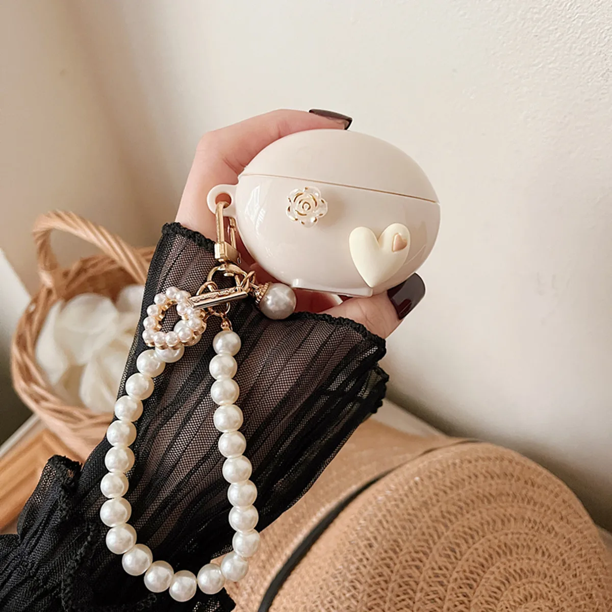 Чехол для наушников Huawei Freebuds 5i, защитный чехол для наушников с милым рисунком из мультфильма «сделай сам», брелок с жемчугом