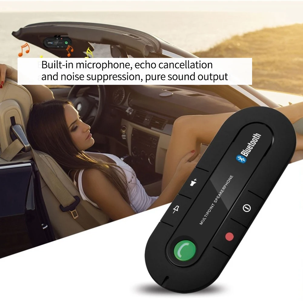 Car Sun Visor Speaker Bluetooth-compatible Car Kit Handsfree Call Wireless Speakerphone For Phone Auto Audio Receiver Accessorie