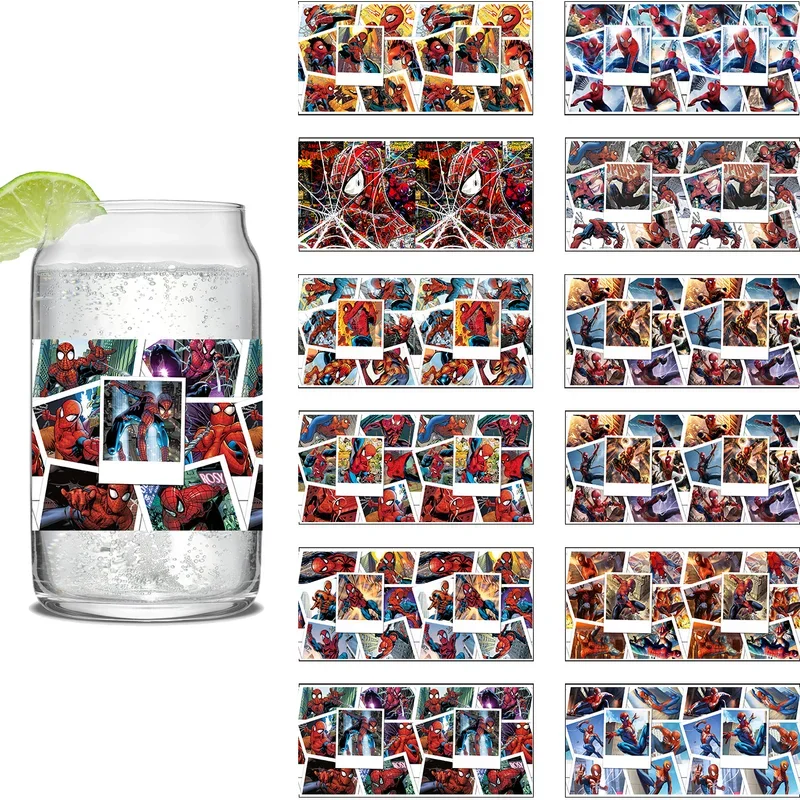 

3D Sticker DIY Logo Party Gift Spider Hero UV DTF Sticker For 16oz Glass Cup Can Wrap Transfer Decal Sticker