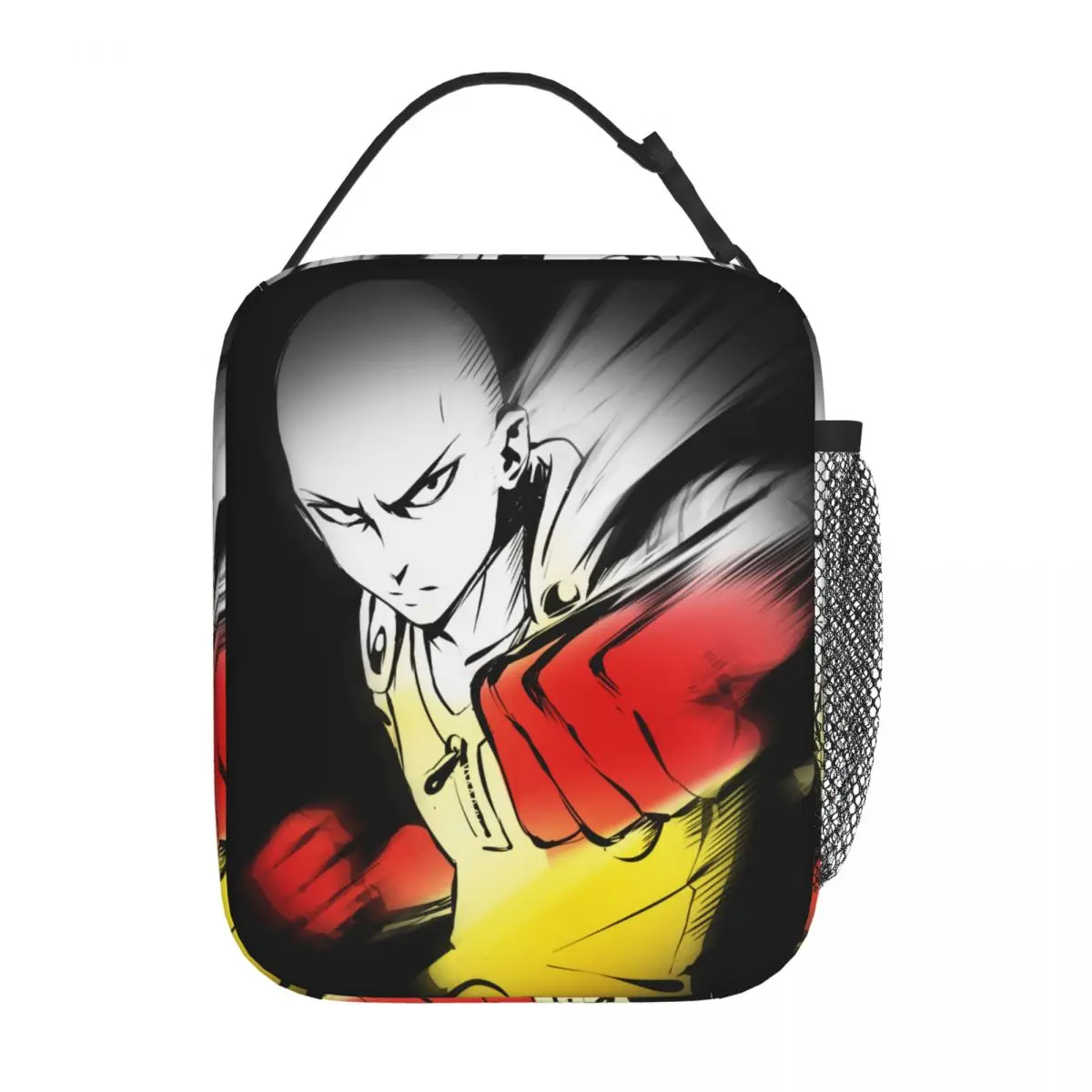 أنيمي واحد لكمة رجل معزول أكياس الغداء حقيبة للحفاظ على البرودة   حاوية الوجبات Saitama Cartoon Leakproof Tote Lunch Box Food Bag