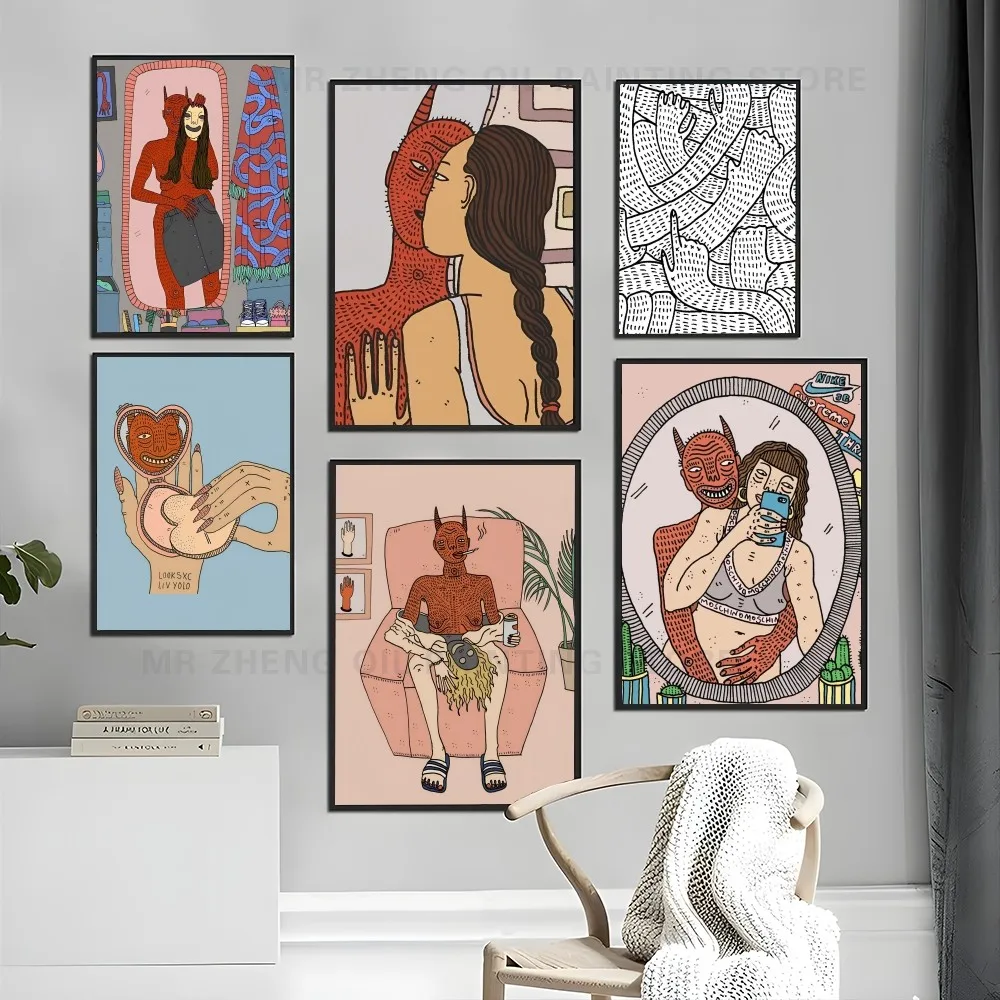 ملصق فني ذاتي اللصق ، ملصق ورقي مقاوم للماء ، ديكور حائط ، قهوة ، منزل ، بار ، غرفة ، بولي سو ، 1 * *