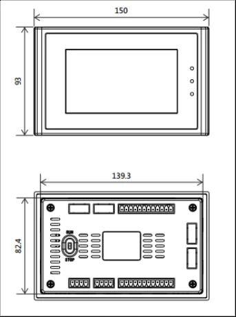 Samkoon Low Cost GC-043-16M2AI-C All in One Hmi Plc Human Machine Interface Programmable Logic Controller 4.3 Inci HMI