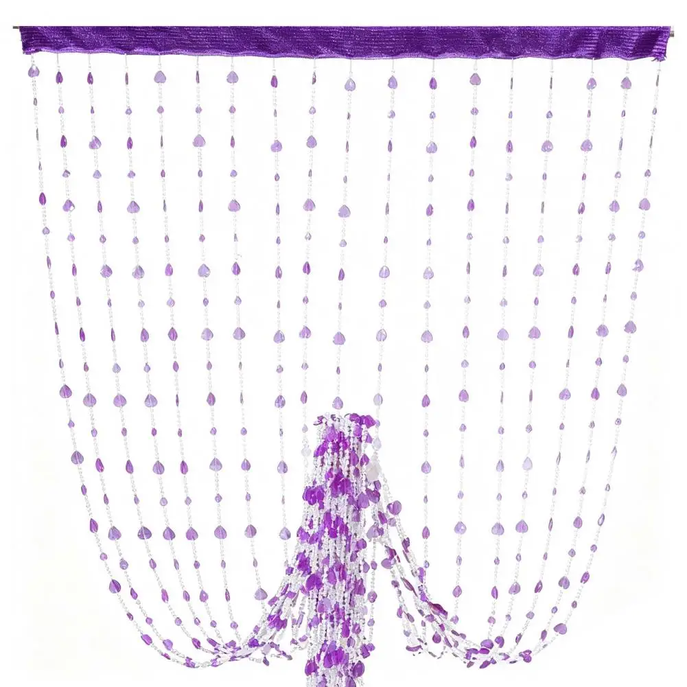 Liefde Hart Kralen Gordijn Decoratieve Kraal String Gordijn Kwastje Scheidingswand Scherm voor Deuropening Woonkamer Bruiloft Decor