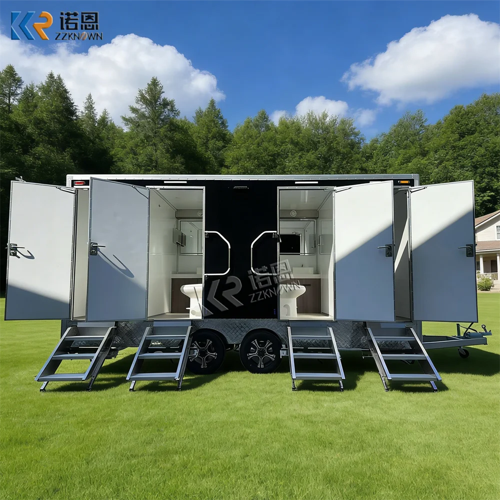 

VIP Event Portable Bathroom Cabin Trailer Portable Restroom Trailer Mobile Toilet Prefabricated Restroom Trailer For Sale