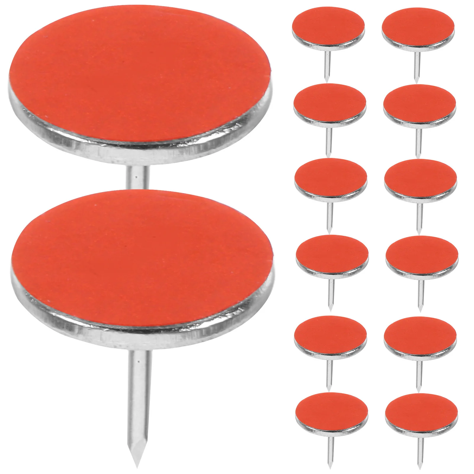 

50Pcs Reflective Trail Markers Thumb Tacks for Hiking Camping Night Glow Visibility Metal Push Pins Reflective Thumb Tacks