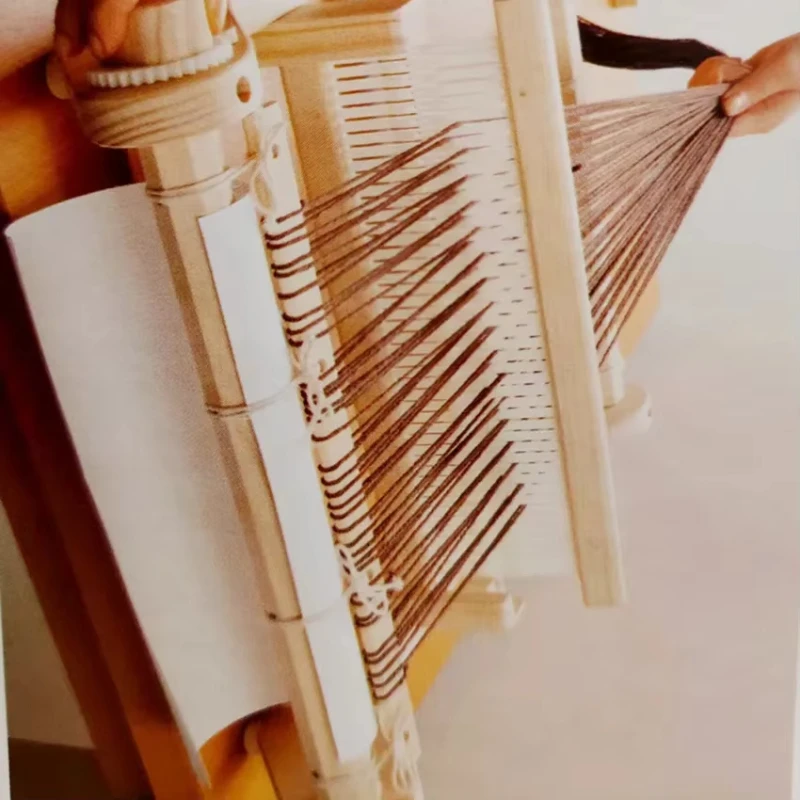 DIY Solid Wood Loom, Multifunctional Weaving Spinning Wheel, Handmade Wool Tapestry Production