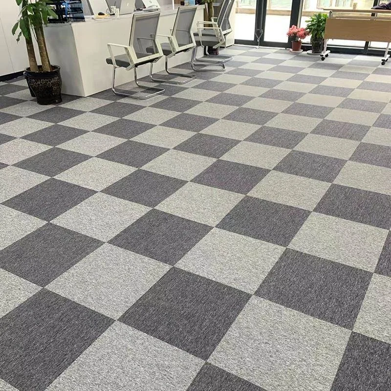 

Office Hotel Carpet Square Stripe Mosaic Noise Reduction Soundproofing Polyester Fiber hine Woven Cusizable Busin Ce...