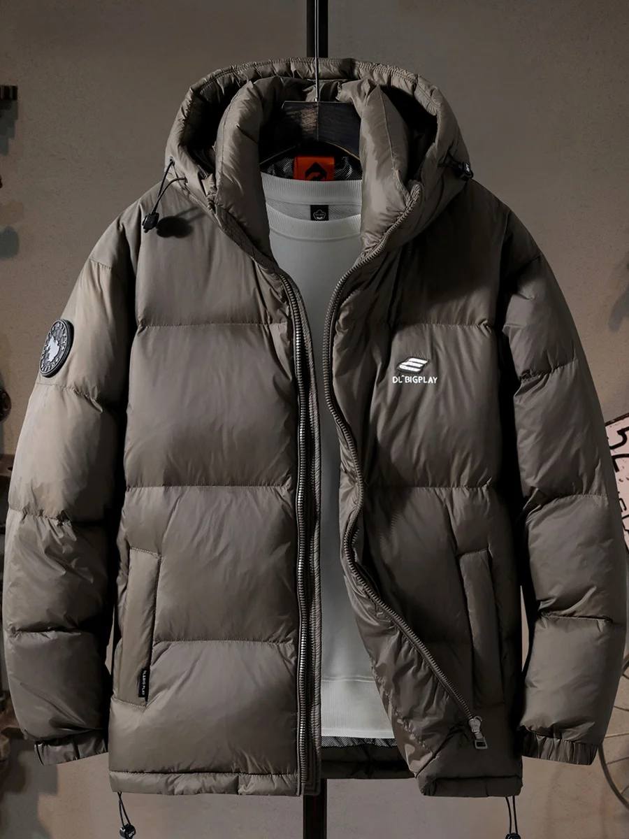 

Мужская зимняя теплая пуховая куртка American Style с капюшоном, объемная, повседневная верхняя одежда