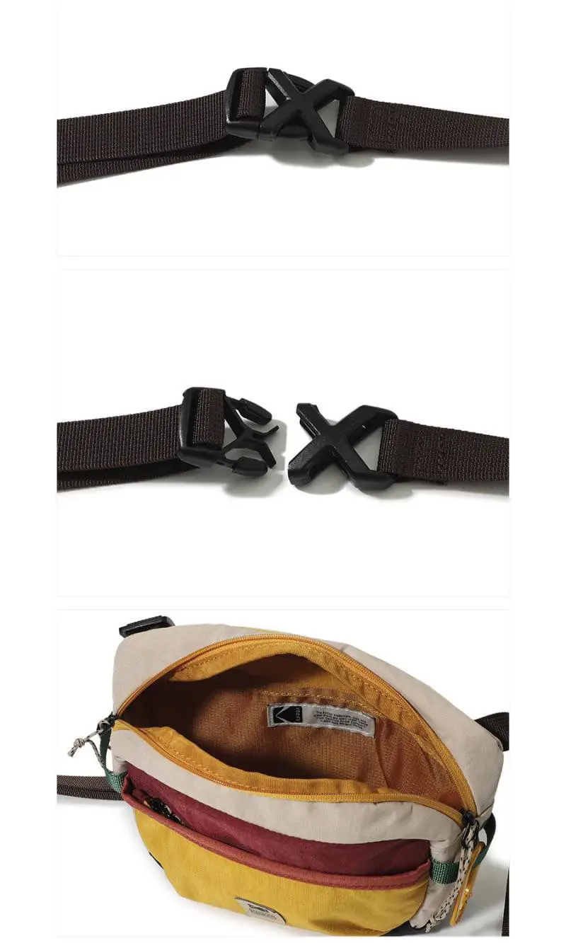 KODAK Retro Casual Kontrastfarbene Outdoor-Umhängetasche mit mehreren Taschen – Detail 6