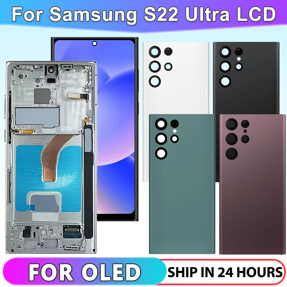 

6.67''S22 Ultra For Samsung For S22Ultra S908 S908B S908U S908W S908E LCD Display Touch Screen Digitizer Assembly Replacement