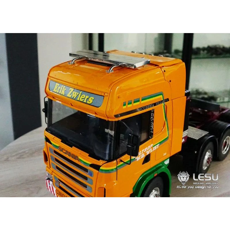 1/14 Truck Draw head Remote control toy cab light rack simulation decorative pedal G-6192