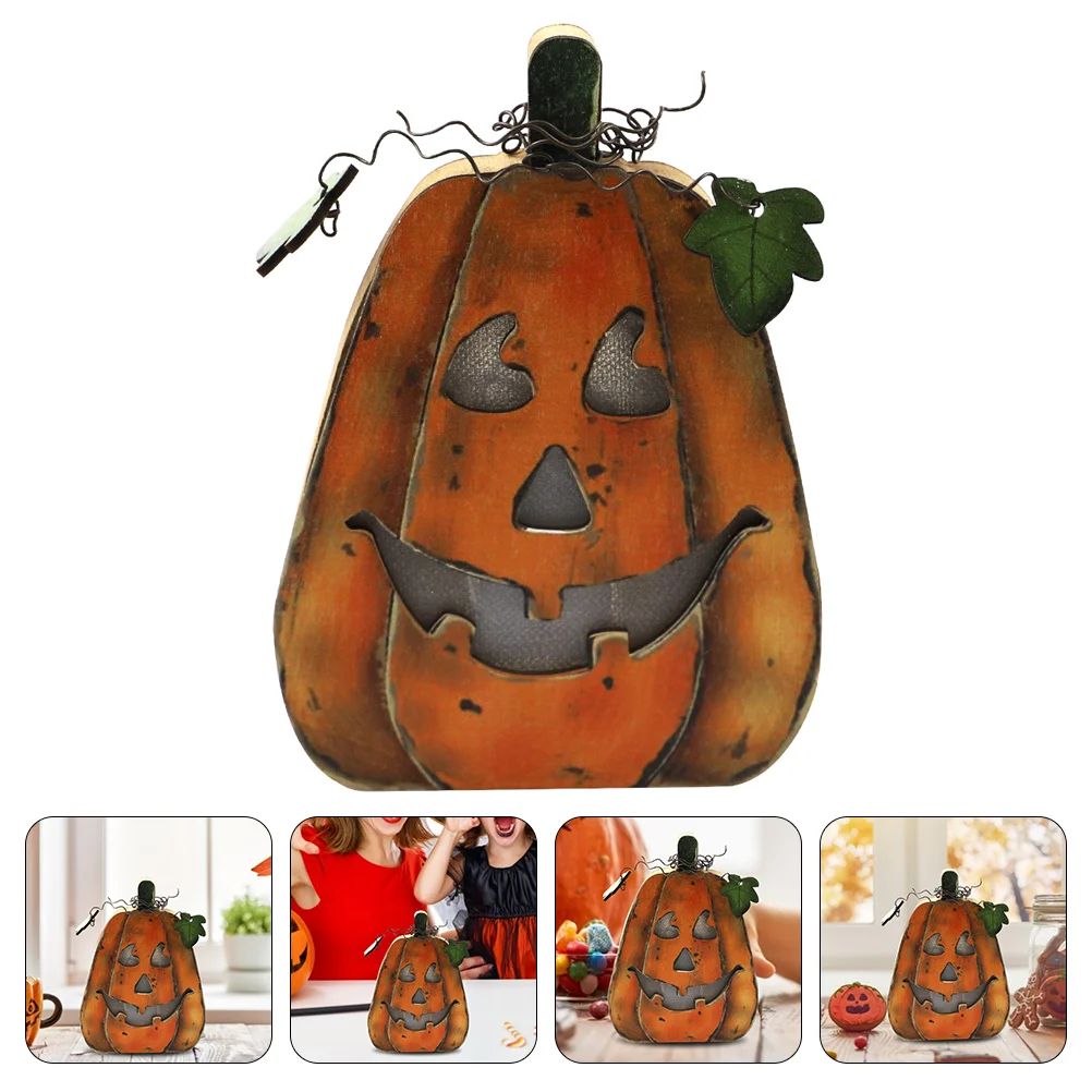 Pumpkin Lantern Ornament Halloween Decorations Desktop Night Lights Ghost Home Lamp Funny Wall Photo Frame