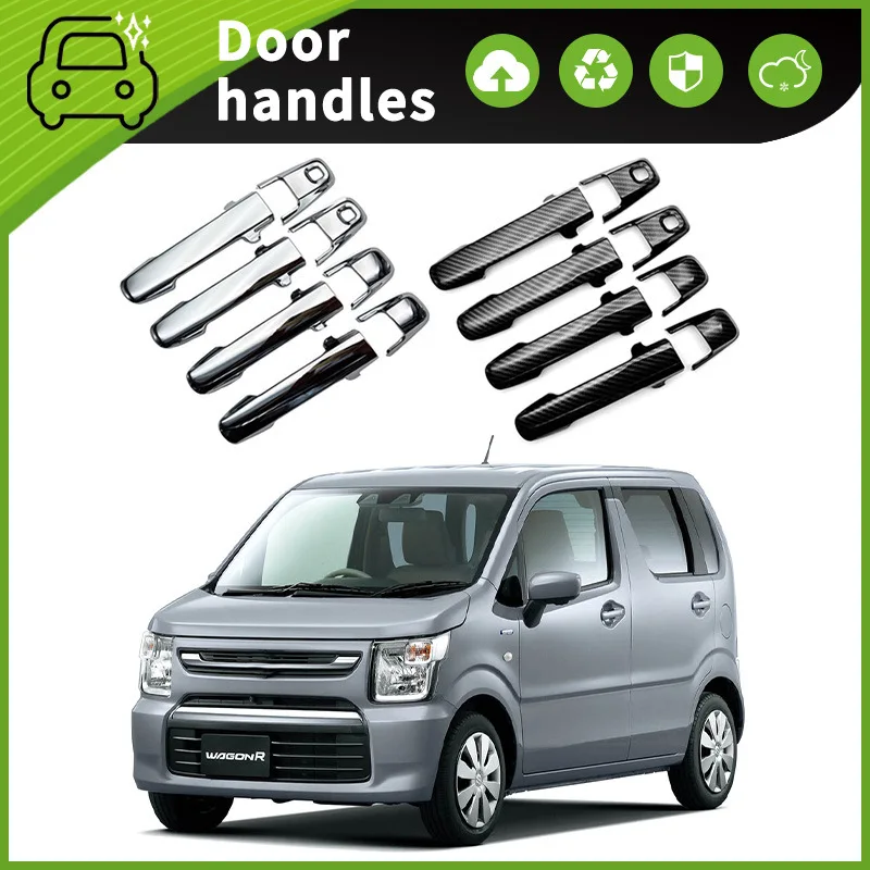 For 17-24 Suzuki Suzuki Wagon R Door Handle Decorative Bright Bar Door Bowl Handle Accessories