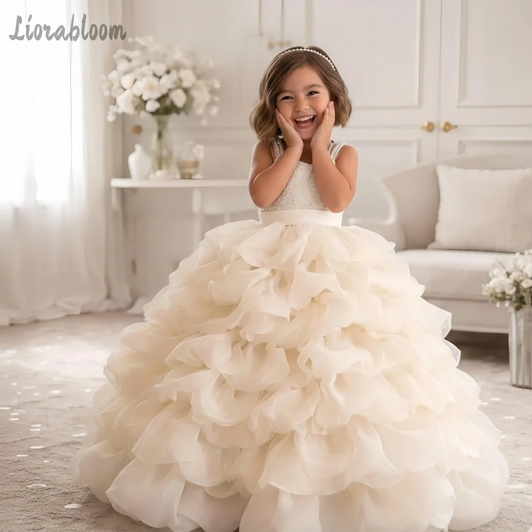 

Custom Formal Gown Girls' Tutu Dress Flower Girl Dress Formal Occasion Attire Wedding Party Attire Dress свадебное платье