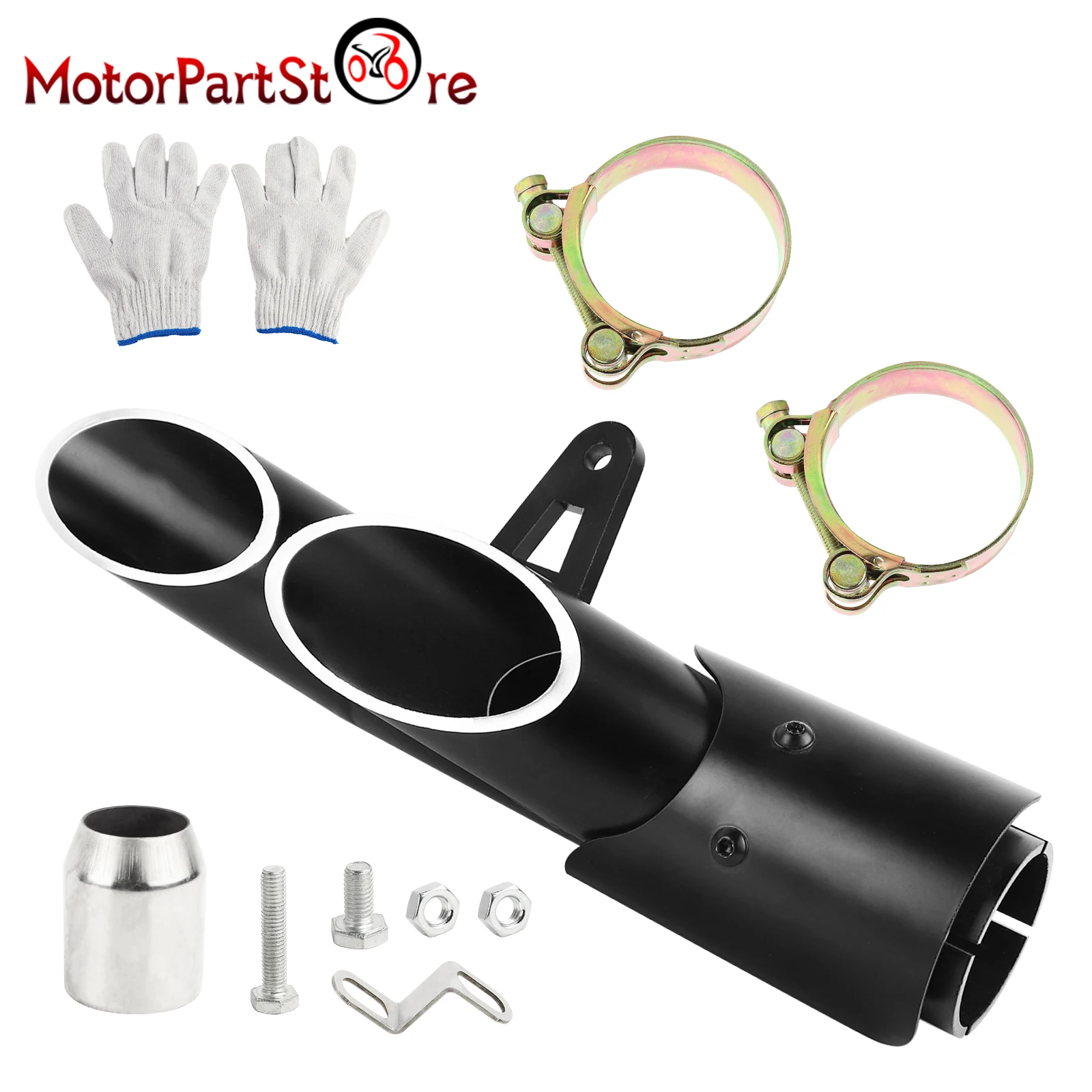 

Motorcycle Exhaust Pipe 38-51mm Exhaust Tip 1.5-2" Inlet for Kawasaki Z650 Honda CBR 500 300R Yamaha FZ1 Dirt Bike Street Bike