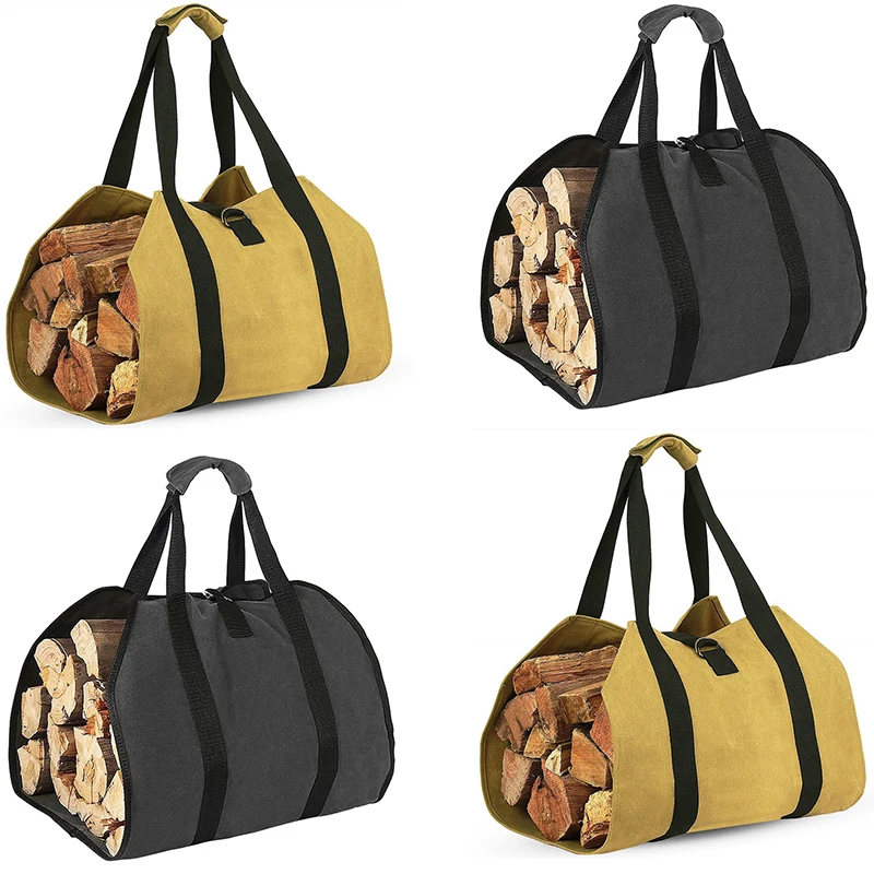 1Pc Firewood Storage Bag Firewood Carrier Bag For Indoor Outdoors Portable Durable Firewood Storage Bag Camping Wood Log Carrier