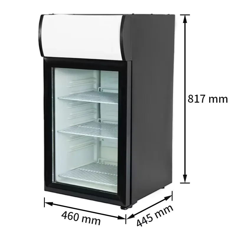 

Vanace Small Refrigerator OEM ODM 50 Liter Glass Door Ice Cream Storage Commercial Display Compact Mini Freezer