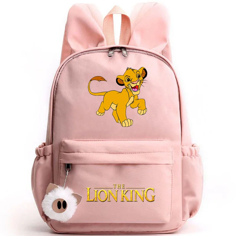 Cute Disney The Lion King Backpack for Girls Boys Teenager Children Rucksack Casual School Bags Travel Backpacks Mochila