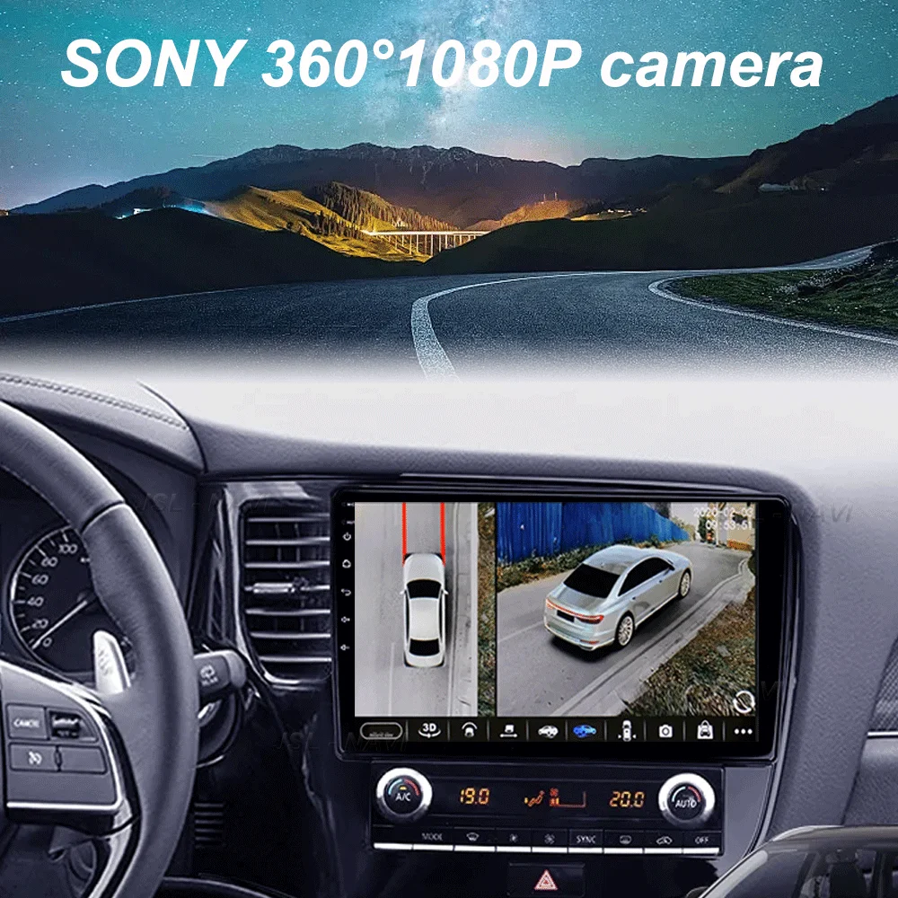 أندرويد 15 Carplay Auto 2K شاشة راديو السيارة مشغل وسائط متعددة لميتسوبيشي أوتلاندر 3 GF0W GG0W 2018 - 2021 Autoradio ستيريو #3