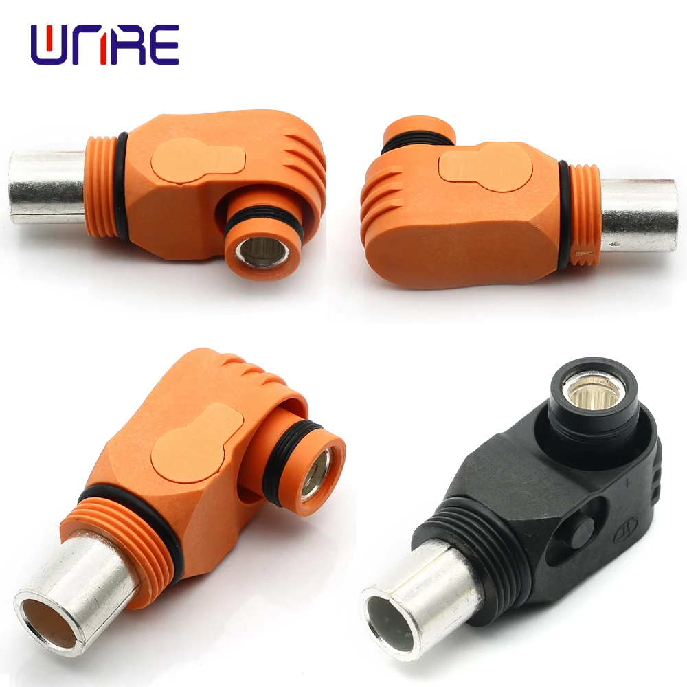 Φ8.0mm Right Angle Single Core Plug Socket New Energy Electric Vehicle High Current HV Connector Energy Storage Connector