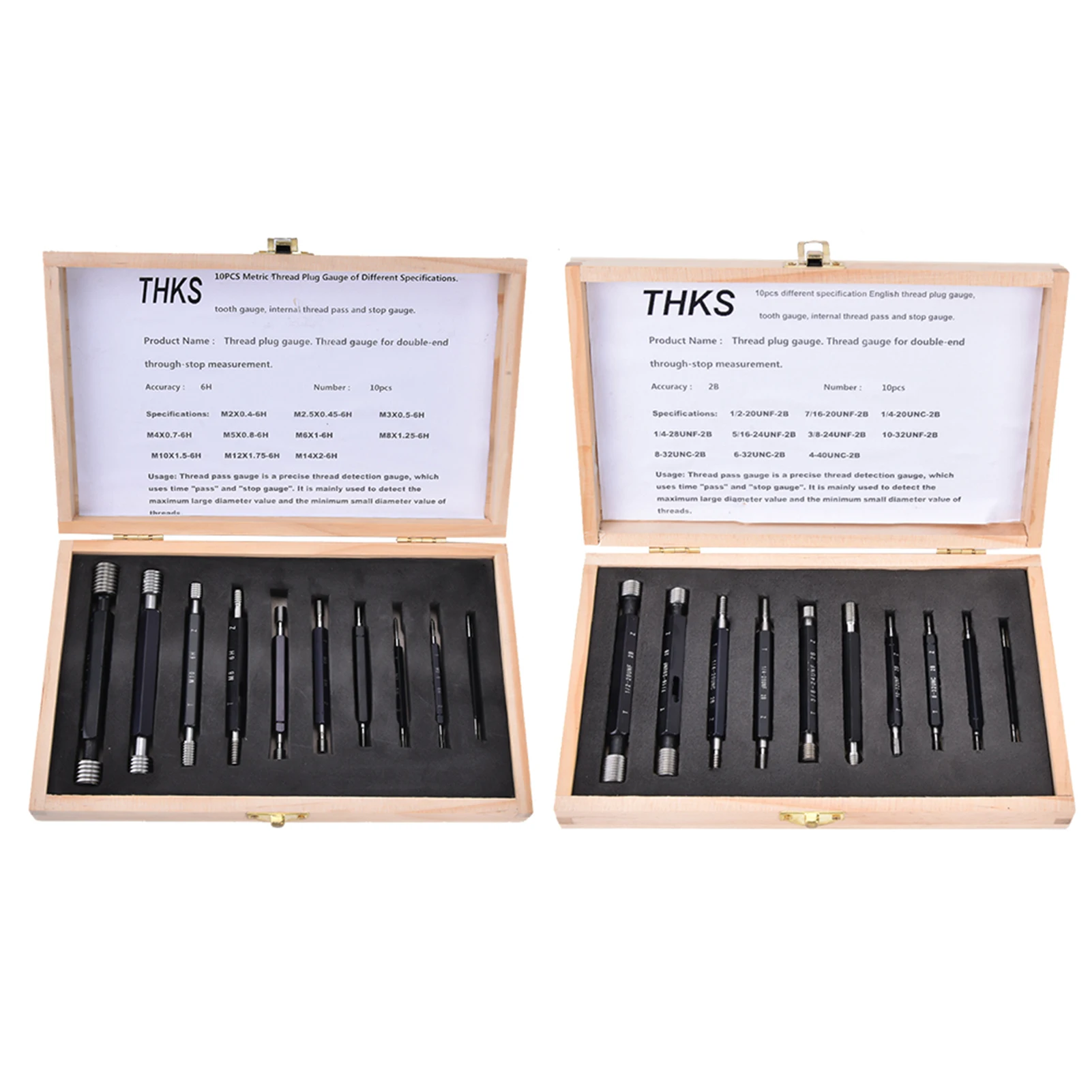 

Thread Plug GageHigh Accuracy Double End Through stop Measurement Hand Tool Pitch Diameter Measurement Tool