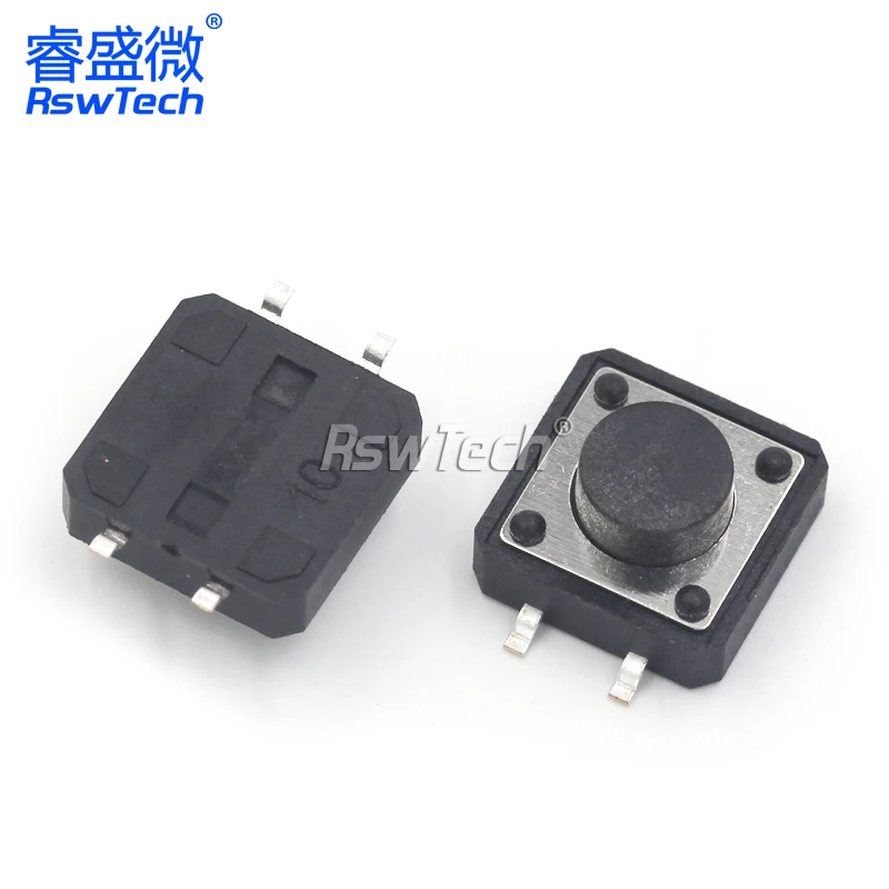 10PCS Patch Vertical 4 legs Touch Key Microswitch Erect 4 Foot Button Switch 12*12*4.3/5/6/8/10/13MM