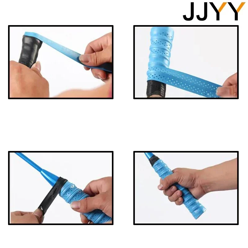 ماصة للرطوبة ومضادة للانزلاق مضرب تنس شريط لحام Overgrip مقبض كرة الريشة تصميم بلوري لتحسين التحكم