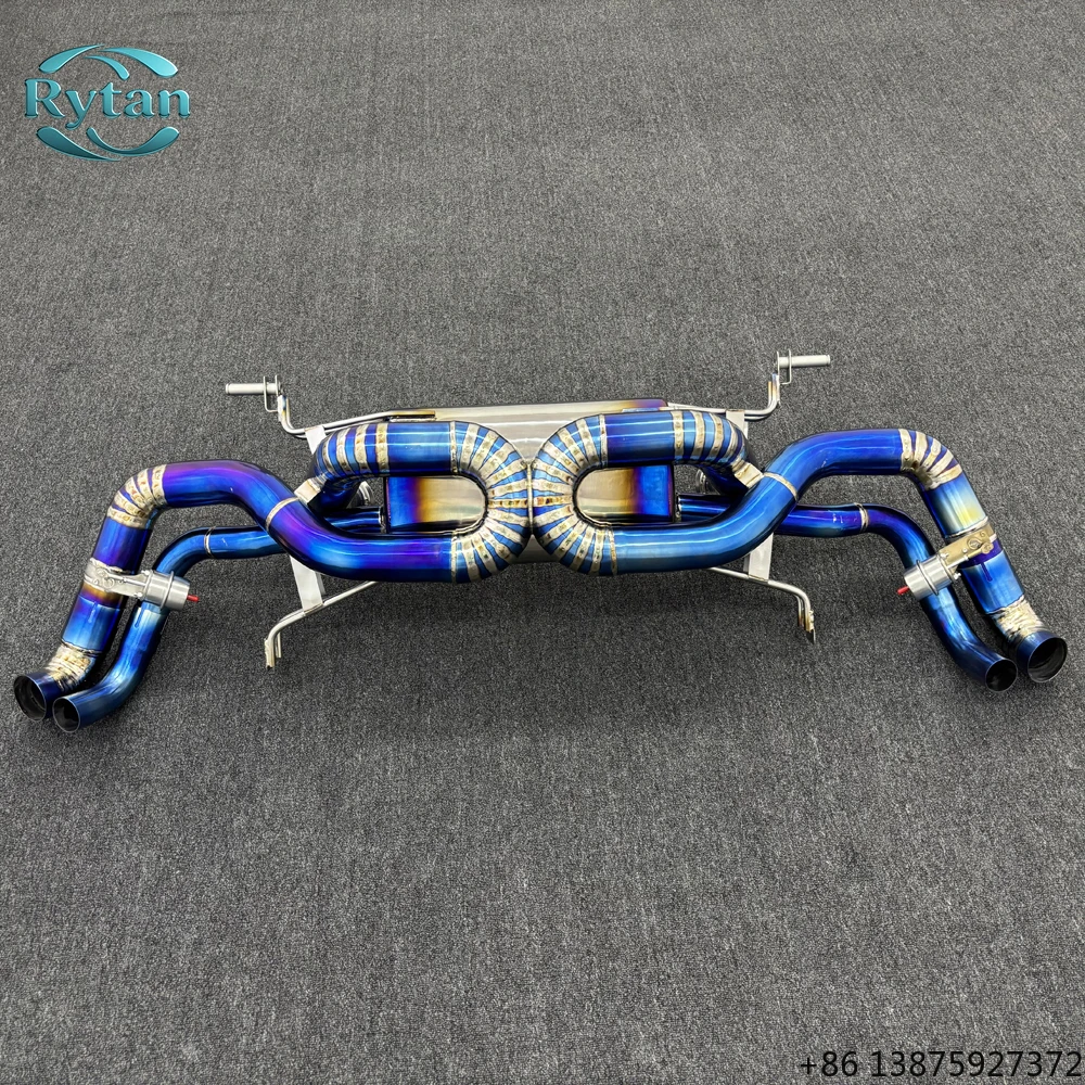 Rytan Valved TItanium Bule Valvetronic Exhaust Pipe System Catback for R8 V10 5.2