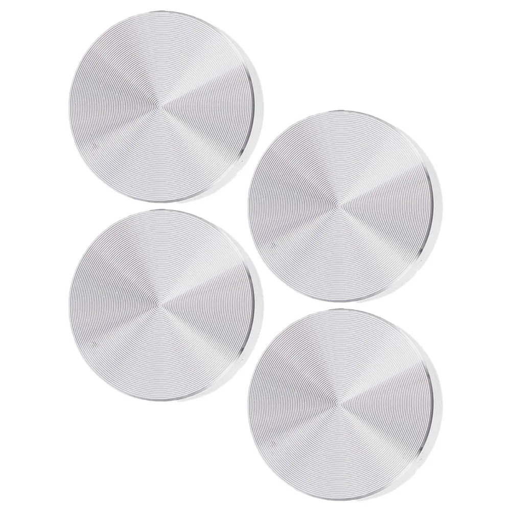 

4Pcs Aluminum Alloy Round Disc Thick Metal Circle Adapter for Glass Tops Table Base Coffee Dining End Table Stable Decorative