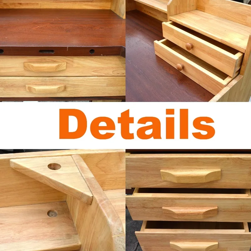 

Portable Solid Wood Goldsmith Workbench Steel Jewelry Making Table with Equipment Tools Included